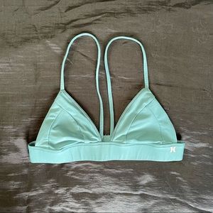 Turquoise Hurley Triangle Bikini Top